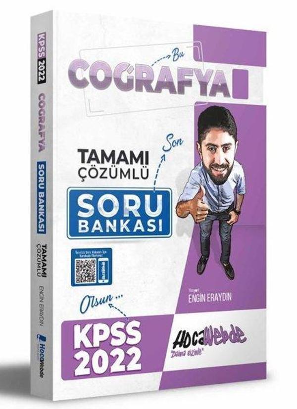 2022 KPSS Coğrafya Tamamı Çözümlü Soru Bankası - Hoca Webde Yayınları - Image 1