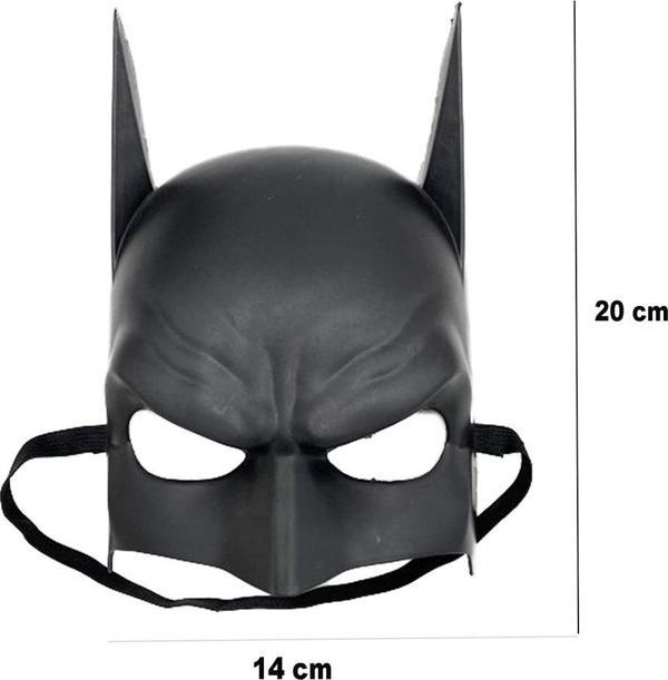 Nessiworld Siyah Renk Çocuk Boy Arkadan Lastikli Batman Maskesi A Kalite  20x14 cm - Image 1