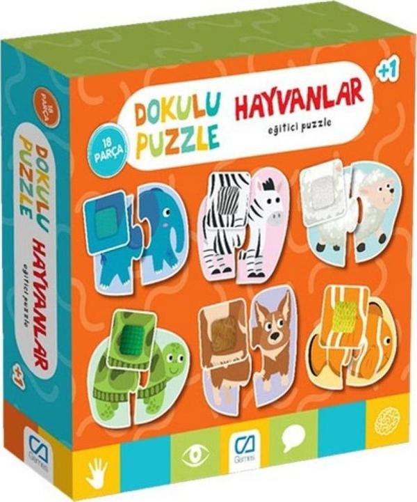 Nessiworld  Games Hayvanlar Dokulu Eğitici Puzzle 18 Parça 5126 - Image 1
