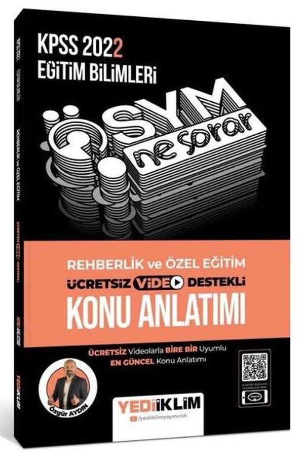 KPSS 2022 Ösym Ne Sorar Rehberlik ve Özel Eğitim Video Destekli Konu Anlatımı - Yediiklim Yayınları - Image 1