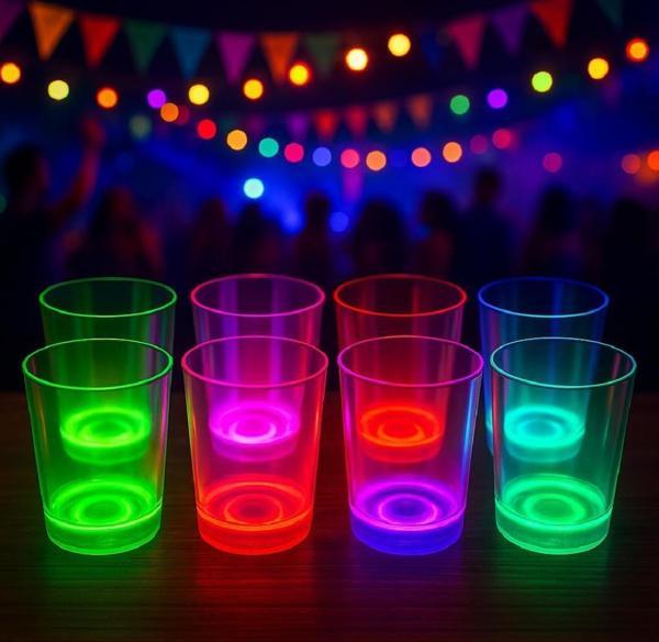Nessiworld PartyGlow Neon Mor Bardak 8.5 x 10.5 cm - Image 1