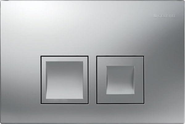 Geberit Delta50 Kumanda Kapağı, Çift Basmalı, Mat Krom - 115.135.46.5 - Image 1