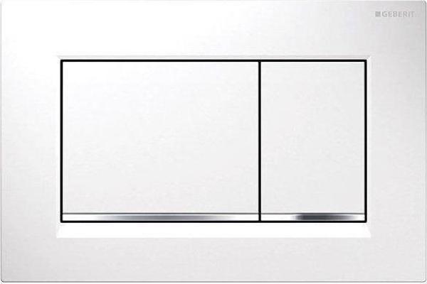 Geberit Sigma 30 Kumanda Kapağı - Çift Basmalı Beyazparlakbeyaz - Image 1