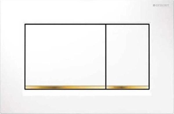 Geberit Sigma30 Kumanda Kapağı - Çift Basmalı Beyazaltınbeyaz - Image 1