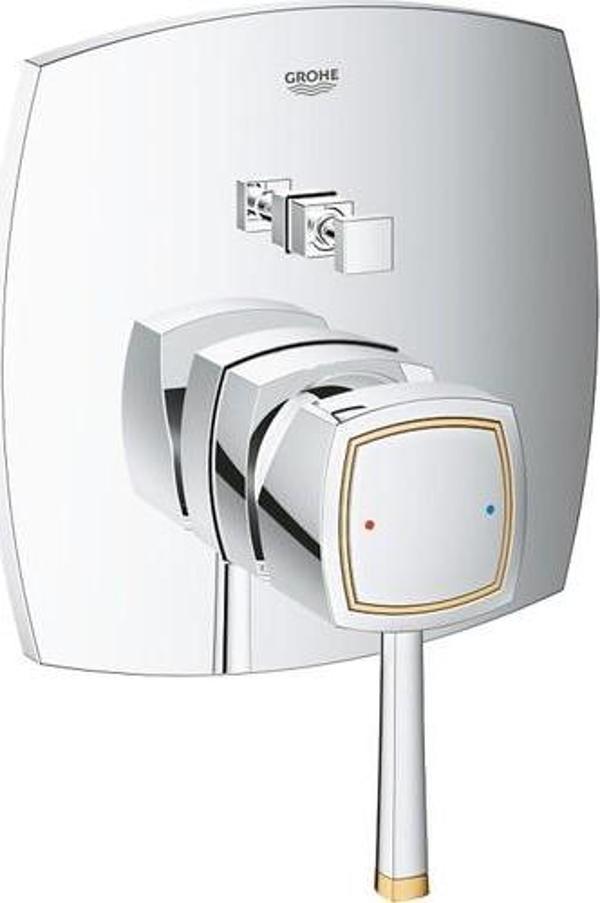 Grohe Ankastre Banyo Bataryası 2 Çık. Grandera Kr/altın- 24068IG0 - Image 1