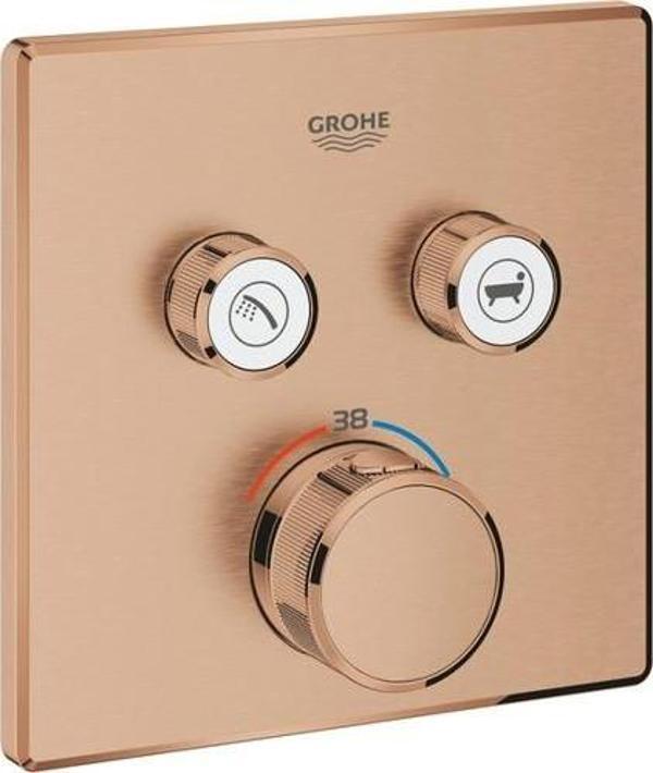 Grohe Grohtherm Smartcontrol Çift Valfli Akış Kontrollü, Ankastre Termostatik Duş Bataryası - 29124DL0 - Image 1