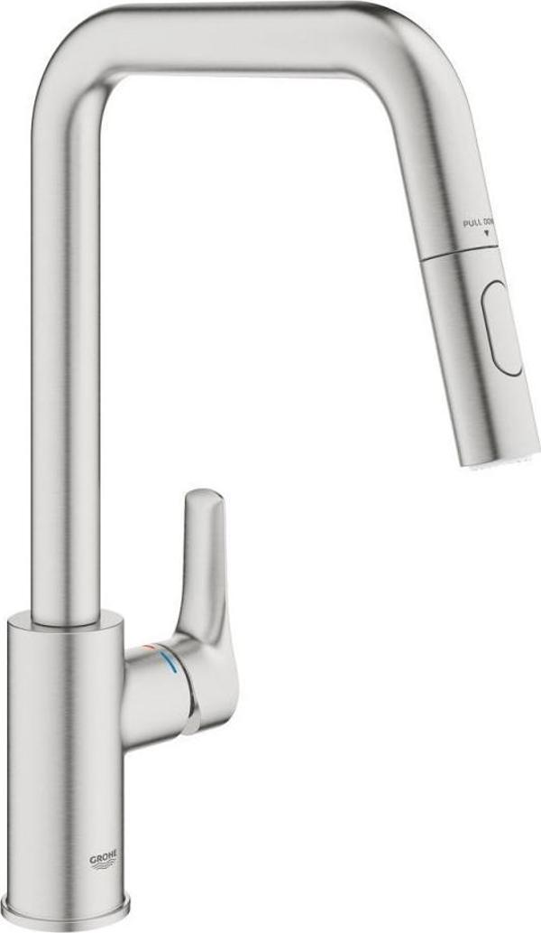 Grohe Eurosmart Eviye Bataryası 2 Akışlı SuperSteel - 30619DC0 - Image 1