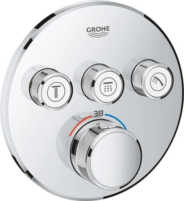 Grohe SmartControl Üç Yollu Yön Değiştiricili Ankastre Termostatik Duş Bataryası - 29121000 - Image 1