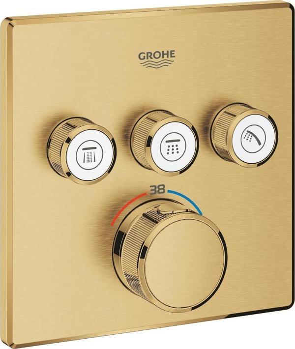 Grohe Grohtherm SmartControl Üç Valfli Akış Kontrollü, Ankastre Termostatik Duş Bataryası - 29126GN0 - Image 1