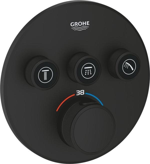 Grohe Grohtherm SmartControl Üç Valfli Akış Kontrollü, Ankastre Termostatik Duş Bataryası - 29508KF0 - Image 1