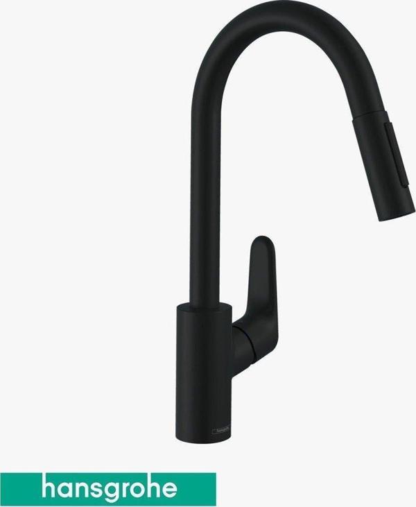 Hansgrohe Focus® Tek kollu eviye bataryası 240 Mat siyah - Image 1