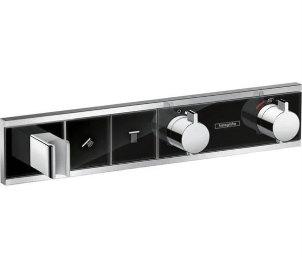 Hansgrohe RainSelect Siyah Krom Ankastre Banyo Bataryası - 15355600 - Image 1