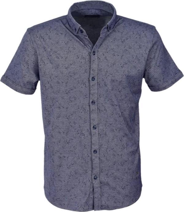 Erkek Önden Düğmeli Yakalı Tişört Baskılı R4350 BGL-ST03771 - Image 1