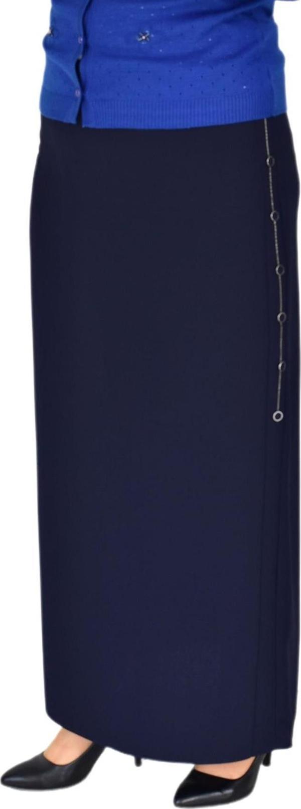 Kadın Uzun Etek Kapalı Yırtmaç Düğme Zincir Detaylı 220 BGL-ST03784 - Image 1