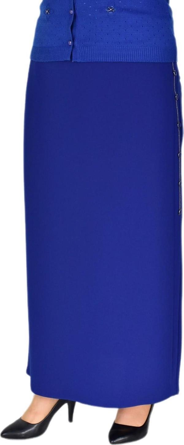 Kadın Uzun Etek Kapalı Yırtmaç Düğme Zincir Detaylı 220 BGL-ST03784 - Image 1