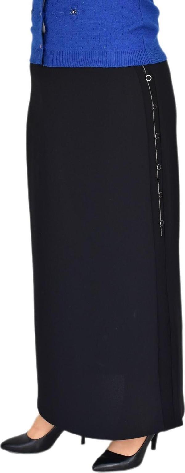 Kadın Uzun Etek Kapalı Yırtmaç Düğme Zincir Detaylı 220 BGL-ST03784 - Image 1