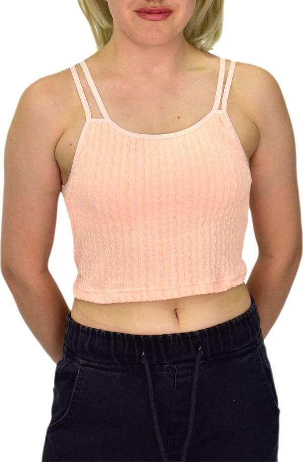 Kadın İp Askılı Pedli Crop 8136 BGL-ST03783 - Image 1