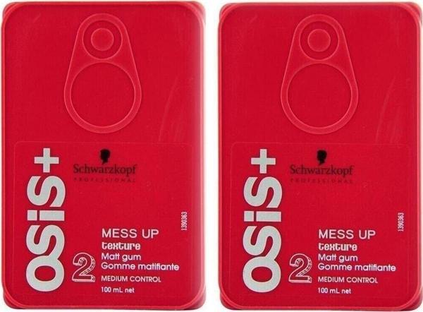 2'li Saç Şekillendirici Mat Krem Wax - Mess Mat Up Gum 2 X 100 ml - Image 1