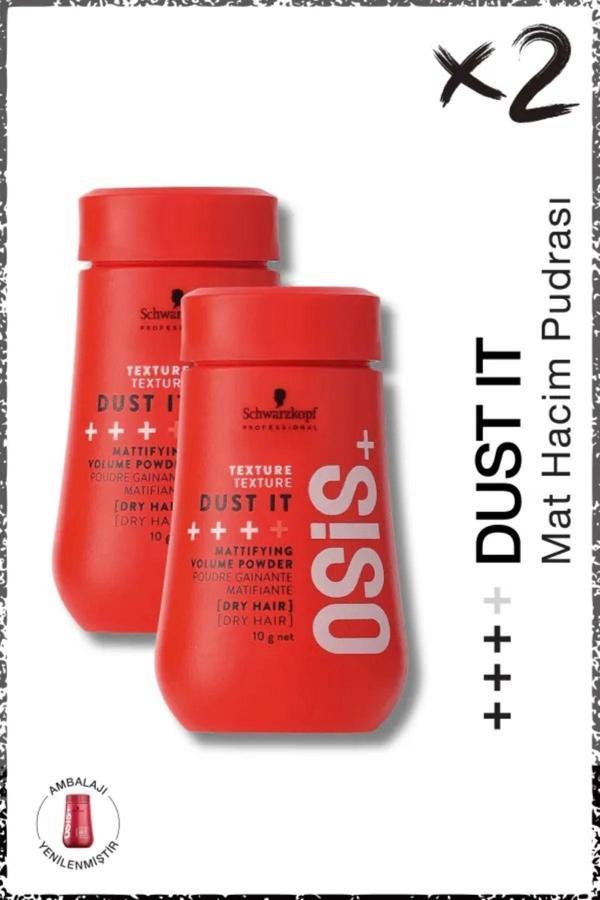 SCHWARZKOPF-Osis Dust It Güçlü Tutuş Mat Hacim Saç Pudrası 10g x 2 Adet | Powder Mat Toz Wax-385514- - Image 1