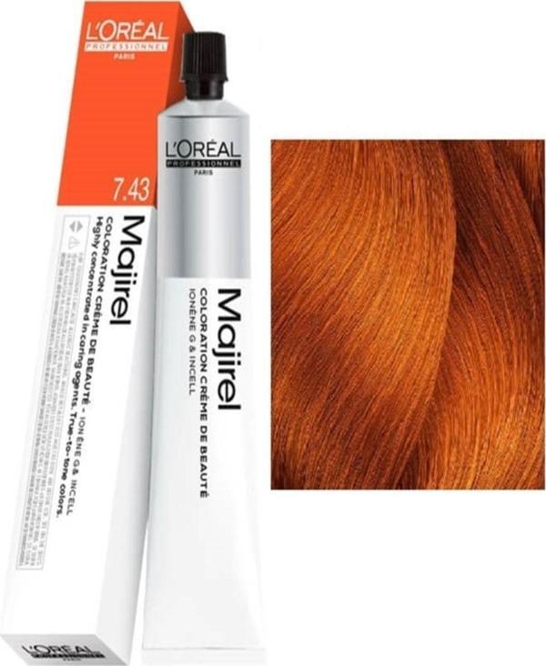 Majirel Loreal Saç Boyası 7.43 Kumral Bakır Dore 50ml - Image 1