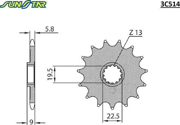 ÖN DİŞLİ SUZUKI RMZ 250cc DİŞLİ SAYISI : +1 2013-2015 - Image 1