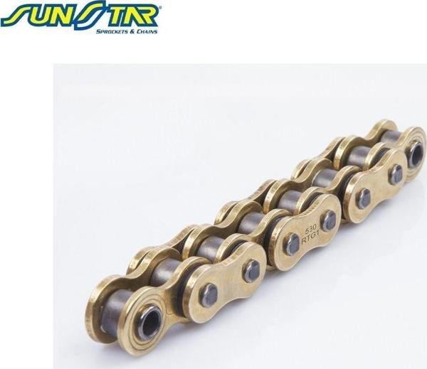 SUNSTAR 530 3X RİNG GOLD ZİNCİR-112 BAKLA SUZUKI HAYABUSA GSX-R 1300cc 1999-2024 - Image 1