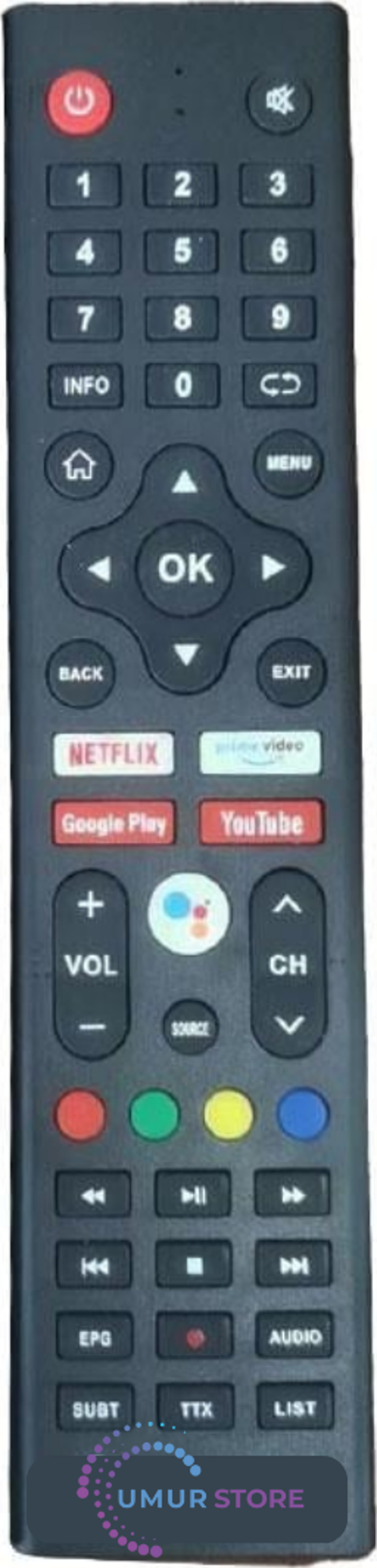 Supermax Netflix-Google Play-Youtube-Prime Vıdeo Tuşlu Android TV Box Kumanda - Image 1