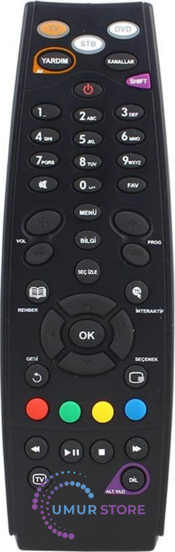 Tivibu HD Dvd Tuşlu Uydu Kumandası - Image 1