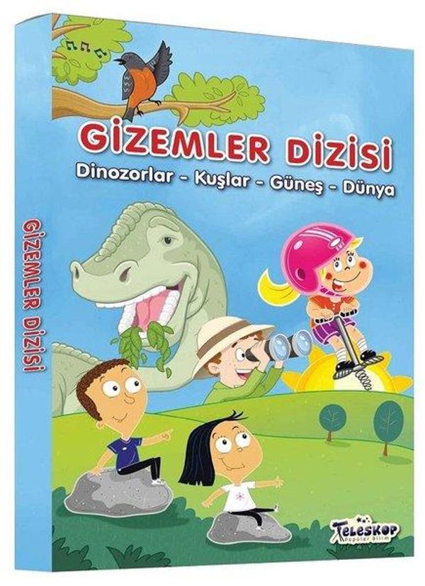 Gizemler Dizisi - 4 Kitap Takım Dinozorlar Kuşlar Güneş Dünya - Teleskop Popüler Bilim - Image 1
