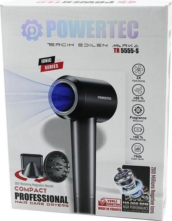 POWERTEC TR-5555-S  Fön Saç Kurutma Makinesi - - Image 1