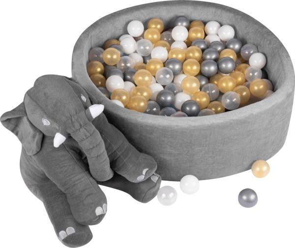 Comfymax Oyun Alanı ve Top Havuzu 200 Top Gold/Gri/Beyaz/Şeffaf - Image 1