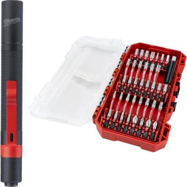 Milwaukee 39 Parça Bits Uç Seti + Led Fener - Image 1