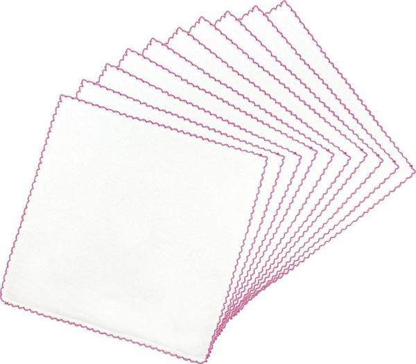Sema Baby Çiftkat Penye Bebek Mendil 10'lu - Pembe - Image 1