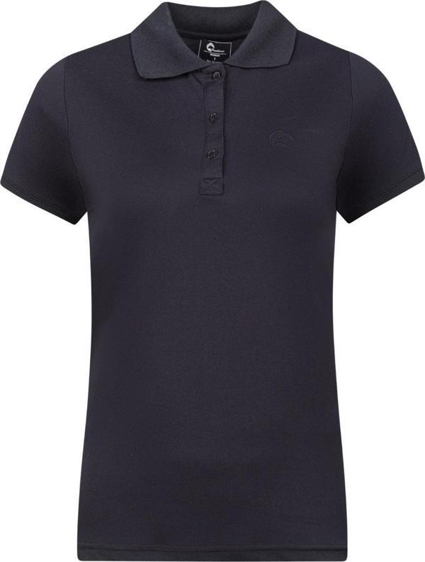 Panthzer Rauma Kadın Polo Yaka T-Shirt Siyah - Image 1