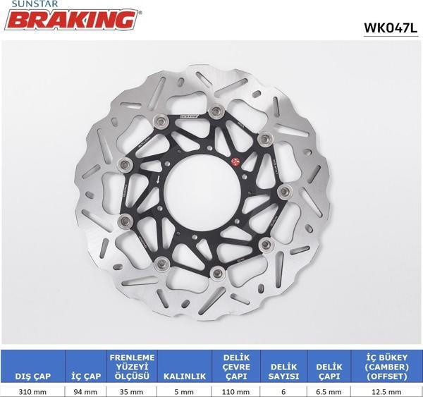 HONDA CBR 600 RR CB 1000 R DALGALI ÖN PERFORMANS FREN DİSKİ ÖN SOL 2014-2016 - Image 1