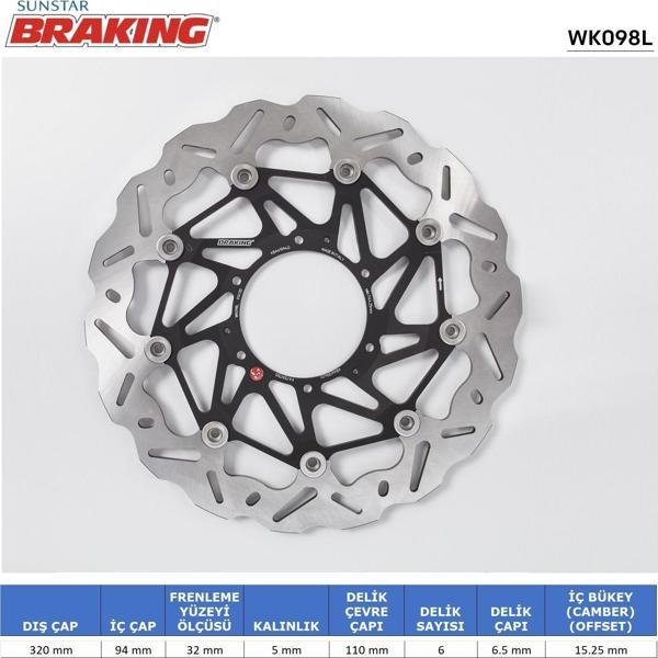 HONDA CBR 1000RR DALGALI ÖN PERFORMANS FREN DİSKİ ÖN SOL 2014-2016 - Image 1