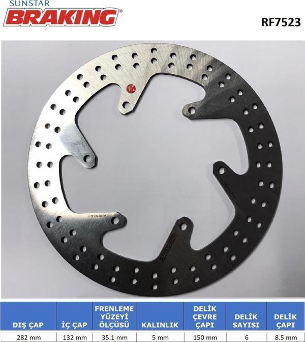 YAMAHA XTZ SUPER TENERE YUVARLAK ARKA FREN DİSKİ 1200cc 2010-2021 - Image 1