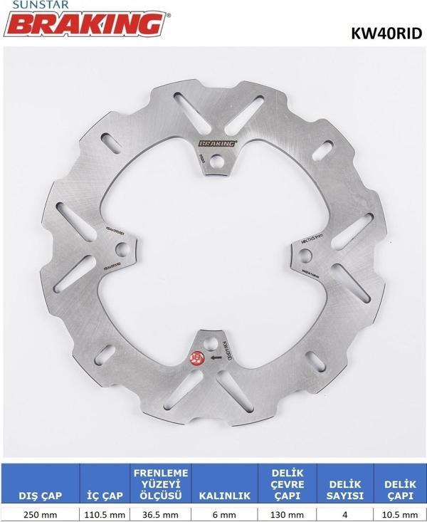 DALGALI ARKA FREN DİSKİ KAWASAKI ZZR BREMBO CALIPER 1400cc ARKA 2016-2021 - Image 1