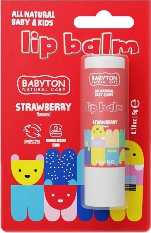 Nessiworld Babyton Bebek ve Çocuklar İçin Doğal Dudak Koruyucu Balm Çilek - Image 1