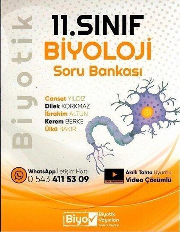 2022 11.Sınıf Biyoloji Soru Bankası - Biyotik Yayınları - Image 1