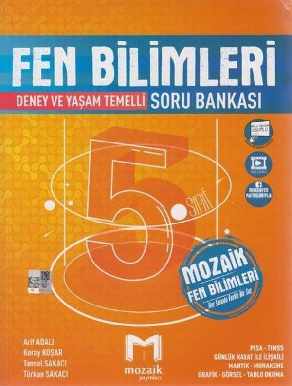 2022 5.Sınıf Fen Bilimleri Soru Bankası - Mozaik - Ders Kitapları - Image 1