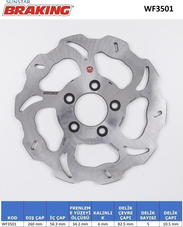 DALGALI ARKA FREN DİSKİ HARLEY D. XR 1200 X 1200cc ARKA 2008-2012 - Image 1