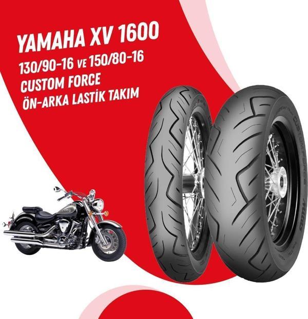YAMAHA XV 1600 MİTASMİTAS CUSTOM FORCE  130/90-16+150/80-16 LASTİK TAKIMI - Image 1