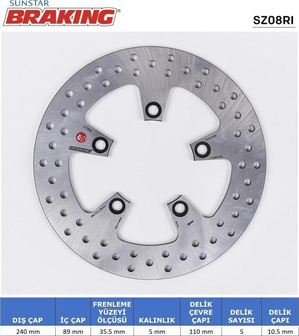 YUVARLAK ARKA FREN DİSKİ SUZUKI SV 650cc ARKA 1999-2022 - Image 1