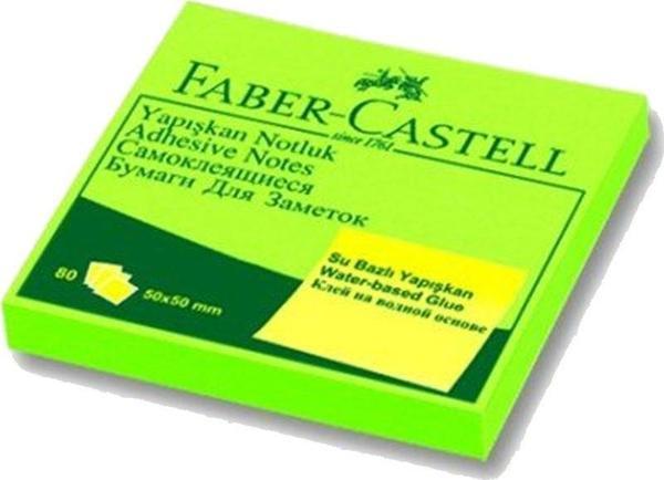 Faber-Castell 75x75mm Yapışkanlı Not Kağıdı Neon Yeşil 5089565433 - Image 1