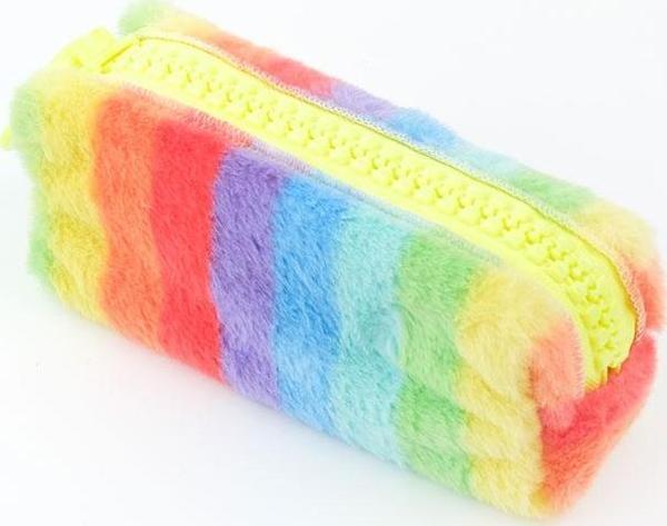 Unicus Big Zip Süper Rainbow Tavşan Tüyü XL Kalem Kutu UNCS-988 - Image 1