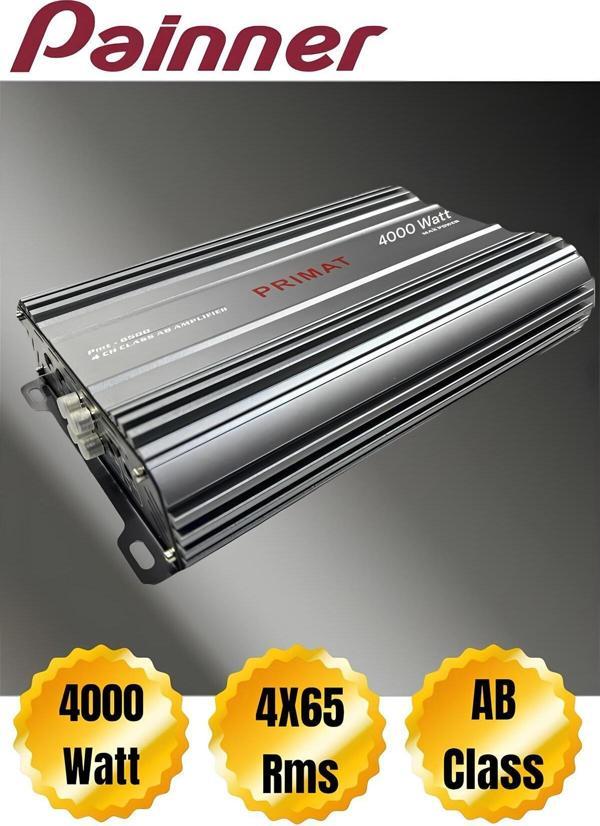 Painner P-650.4 4000 Watt 4 Kanal 4Ohm 4X65 Rms 2Ohm 4X100Rms  Ab Class Profesyonel Oto Araba Amfisi - Image 1