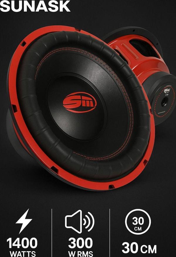 Sunask Bm Audio 1400 Watt 300 Rms 30 Cm Subwoofer Bass Spl Körük Bass Oto Hoparlör Kabinsiz - Image 1