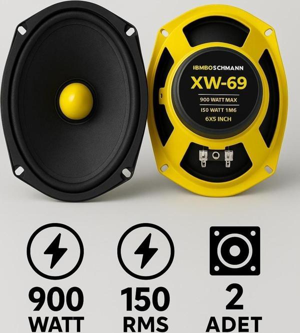 Painner Bm Audıo 900 Watt 150 Rms Oval Midrange Mermi Göbek Oto Hoparlör Amfi Uyumlu 2 Adet - Image 1
