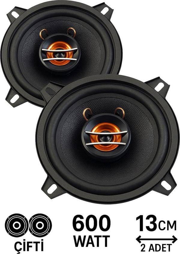 Sunask Sn-5.25 Çifti 600 Watt 13 Cm Araba Oto Hoparlör Yüksek Ses Kalitesi Kutu Içeriği 2 Adet - Image 1